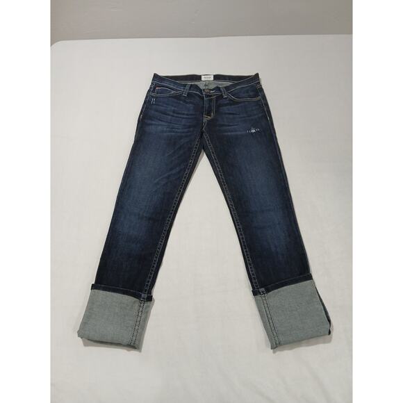 Hudson Jeans Denim - Hudson Crop Muse Skinny Jeans Size 26 w/ 5" Cuff Low Rise Stretch Blue Made USA